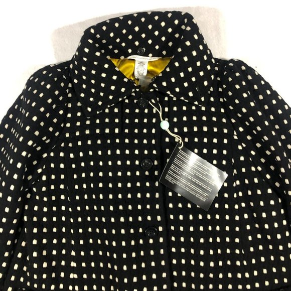 NEW Diane von Furstenberg Womens 10  Elodia Coat Jacket Black Wool #S6446377L7 - Picture 2 of 11